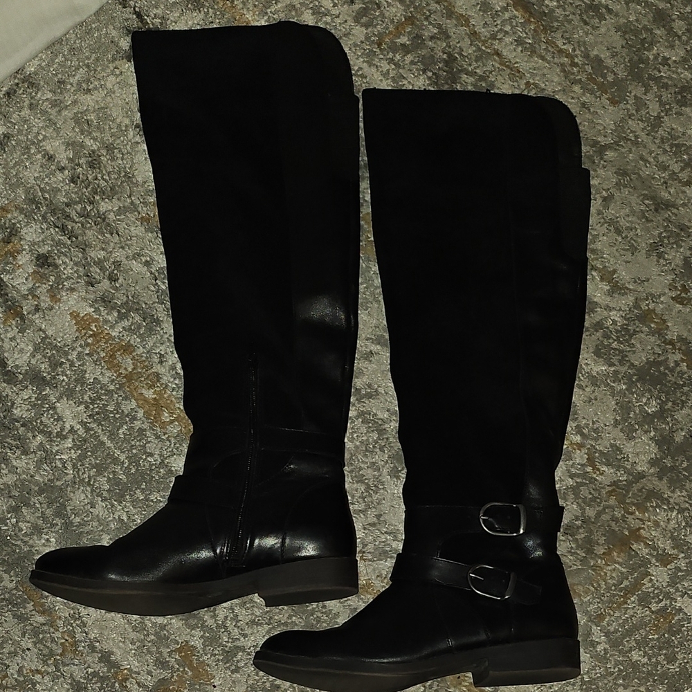 Lucky Brand Zosha Over the Knee Black Boots Size 8 - Picture 9 of 16